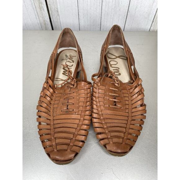 Sam Edelman Leather Woven Fisherman Shoes Summer Size 6.5 Avianna Loafer - Picture 2 of 6